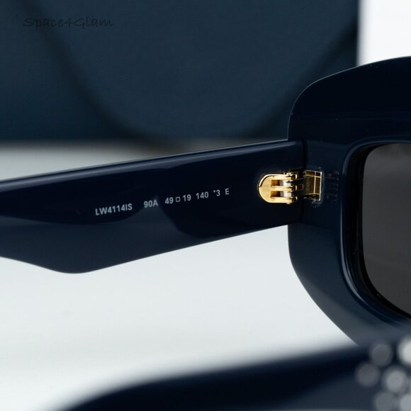 Loewe Men Sunglasses Crystal Blue Grey Rectangle LW4114IS 90A NEW AUTHENTIC - Picture 6 of 9